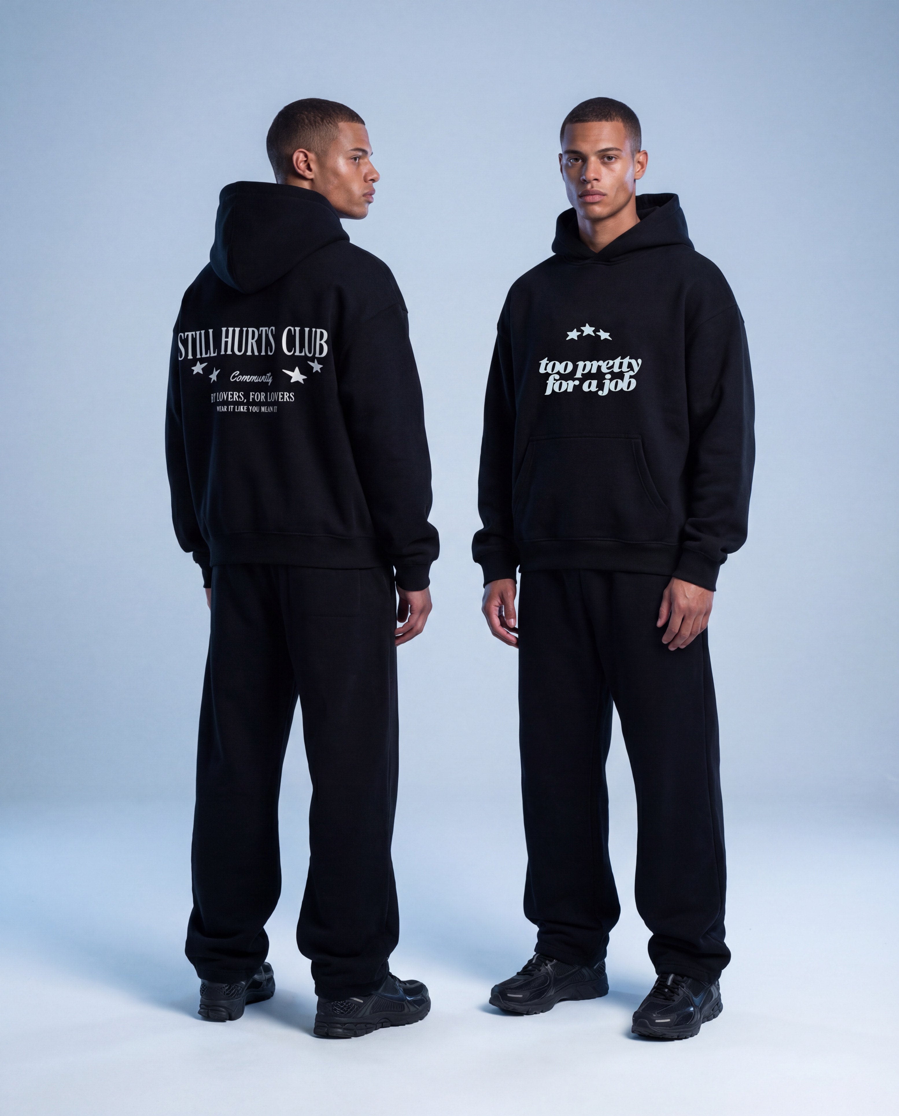 Too Pretty Hoodie Black