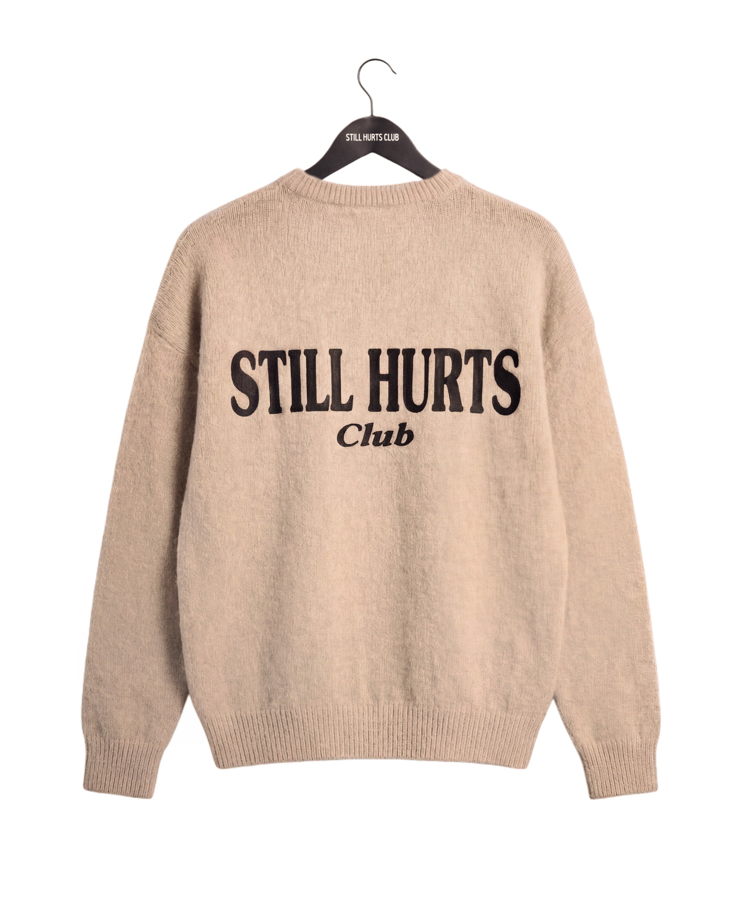 Still Hurts Club Knit  Sweater Oatmeal