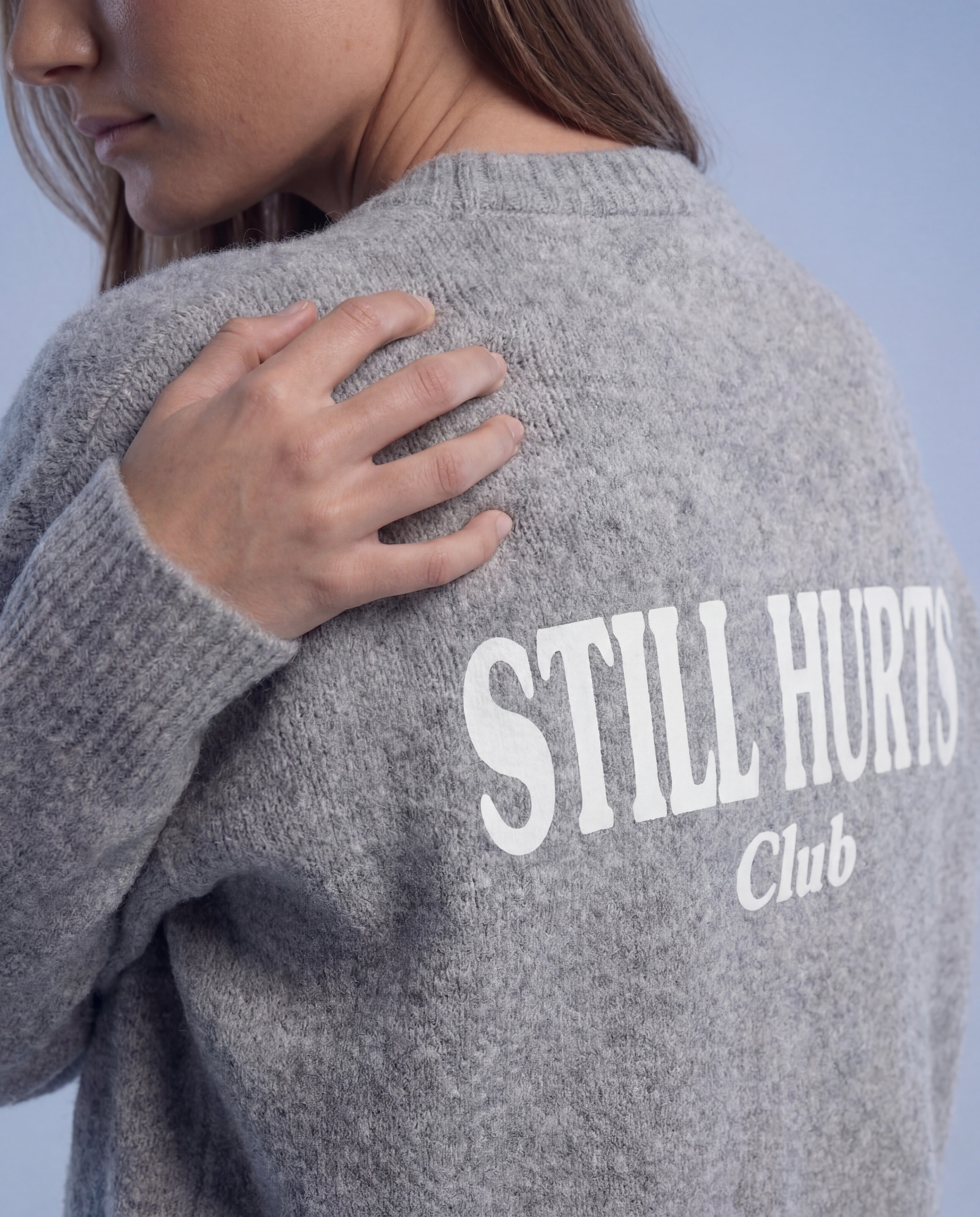Still Hurts Club Knit Sweater Grey